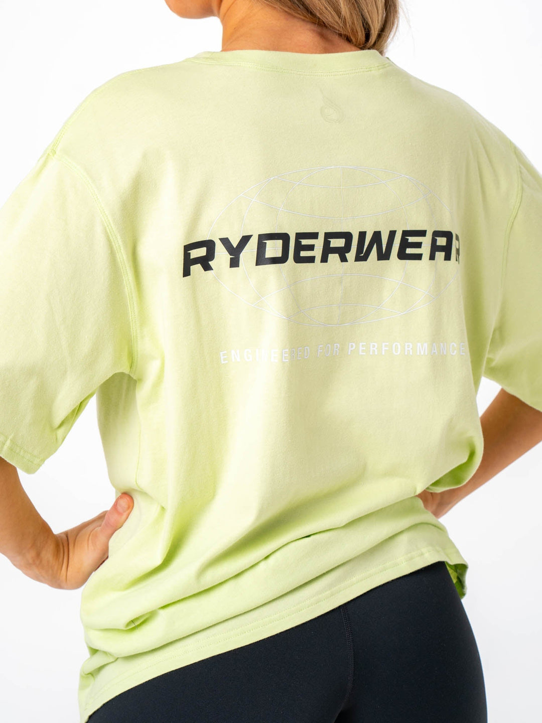 Energy Oversized T-Shirt - Lime Clothing Ryderwear 