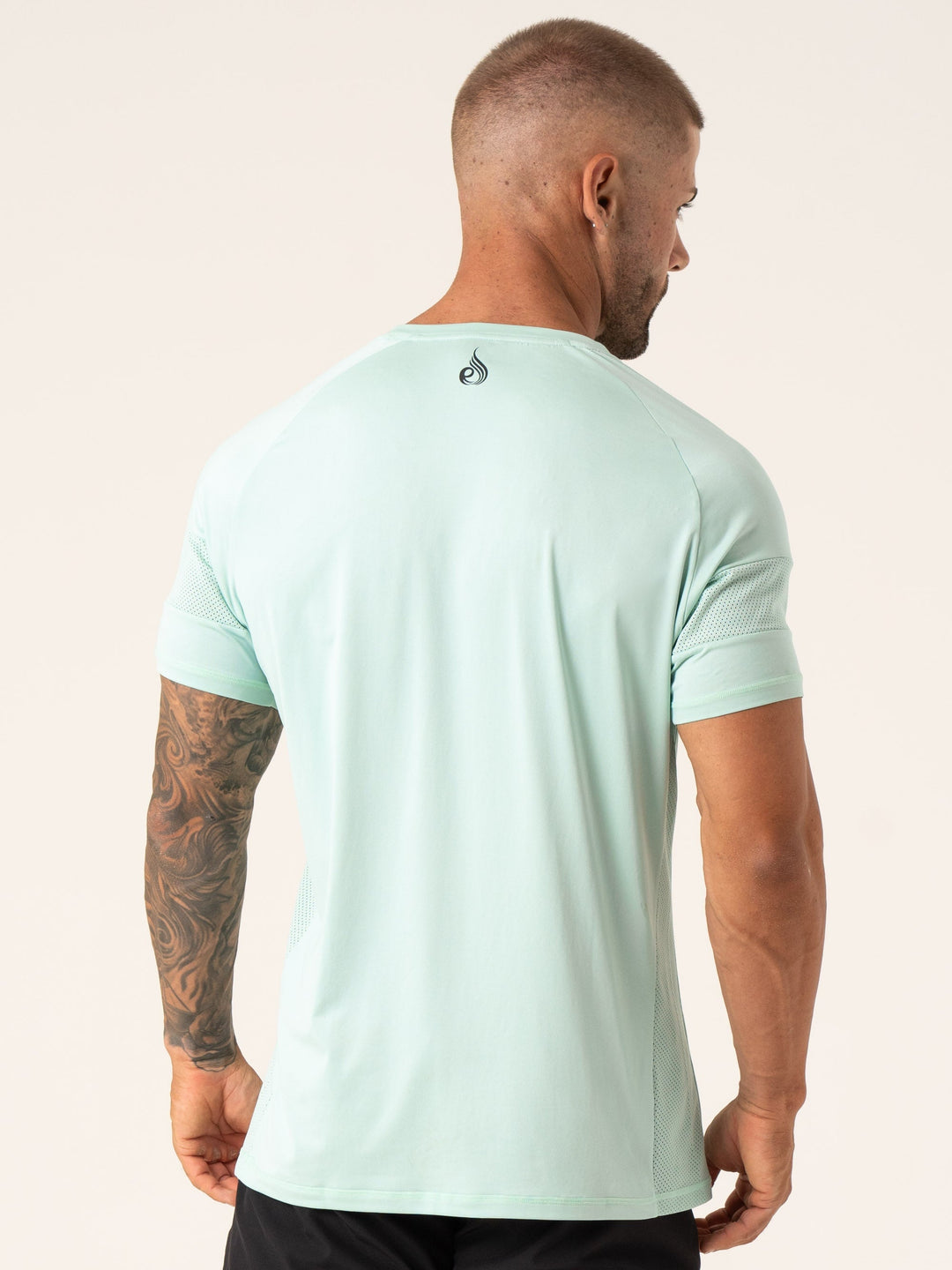 Flex Mesh T-Shirt - Aqua Clothing Ryderwear 