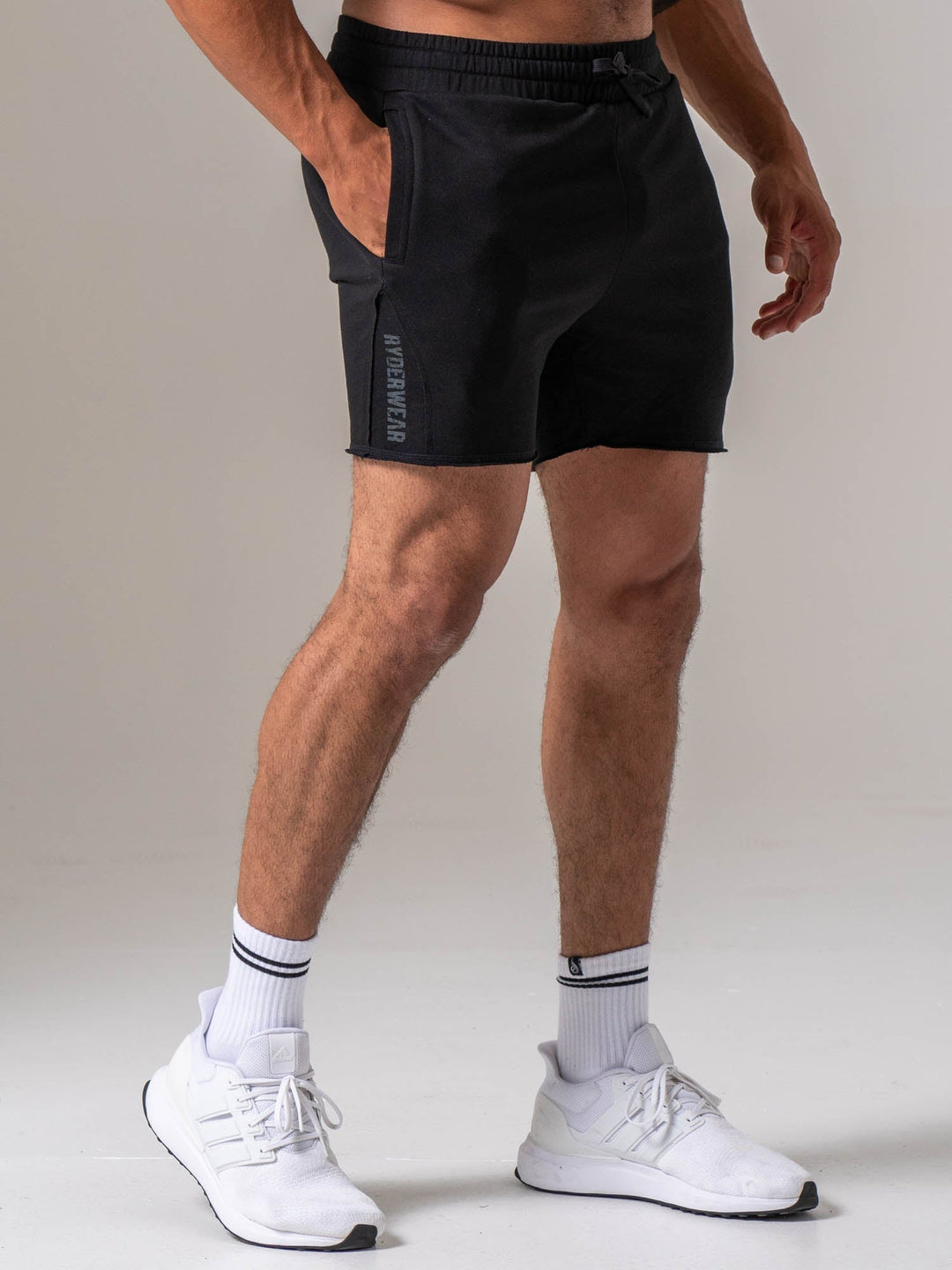 Force 5" Track Shorts - Black Clothing Ryderwear 