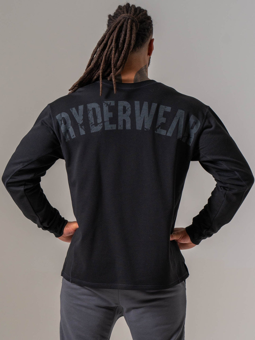 Force Crew Neck - Black Clothing Ryderwear 