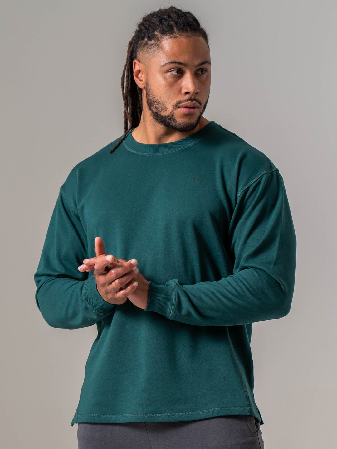 Force Crew Neck - Emerald Clothing Ryderwear 