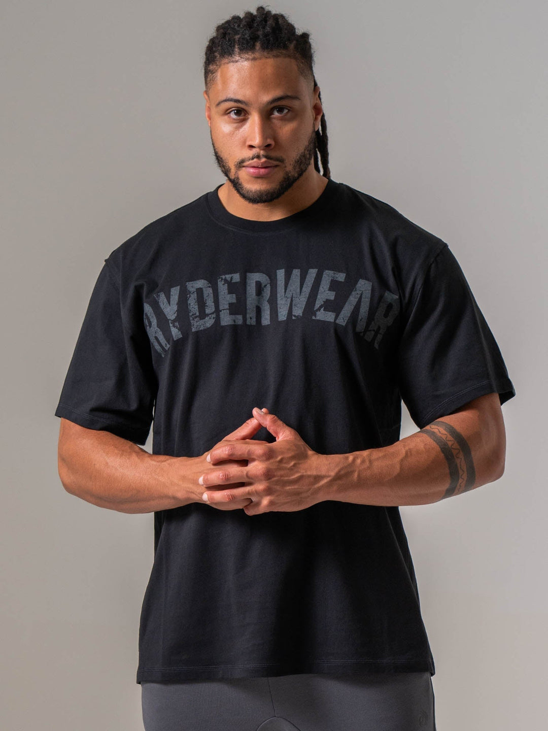 Force Oversized T-Shirt - Black Clothing Ryderwear 