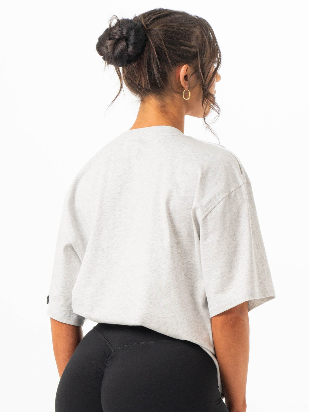 Force Oversized T-Shirt - Chalk Grey Marl Clothing Ryderwear 