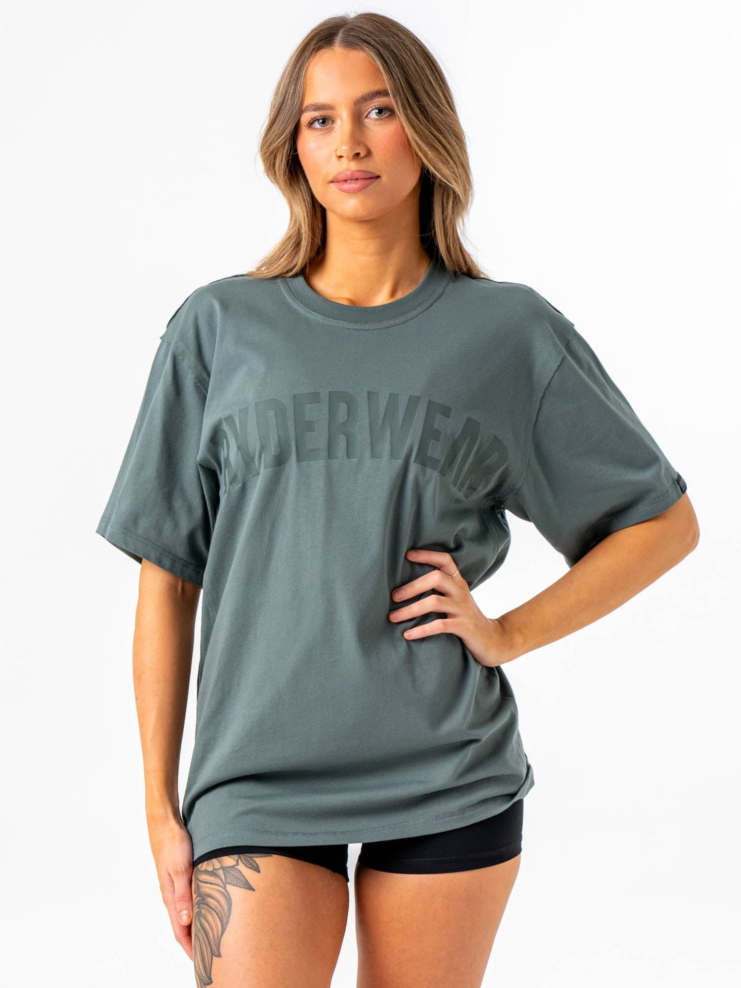 Force Oversized T-Shirt - Fern Green Clothing Ryderwear 