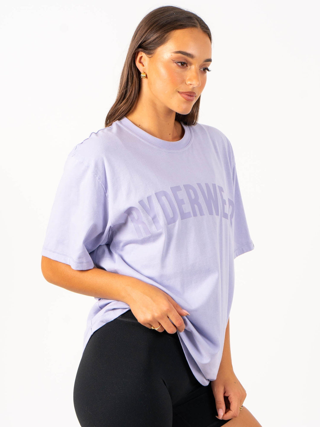Force Oversized T-Shirt - Lavender Clothing Ryderwear 