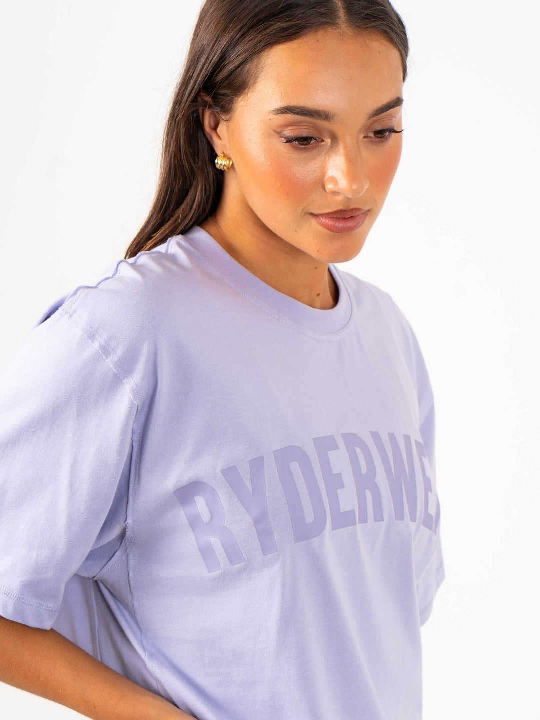 Force Oversized T-Shirt - Lavender Clothing Ryderwear 