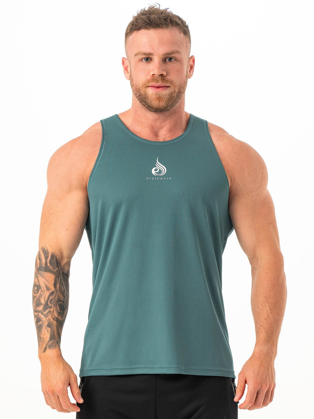 Heighten Mesh Regular Tank - Petrol Clothing Ryderwear 