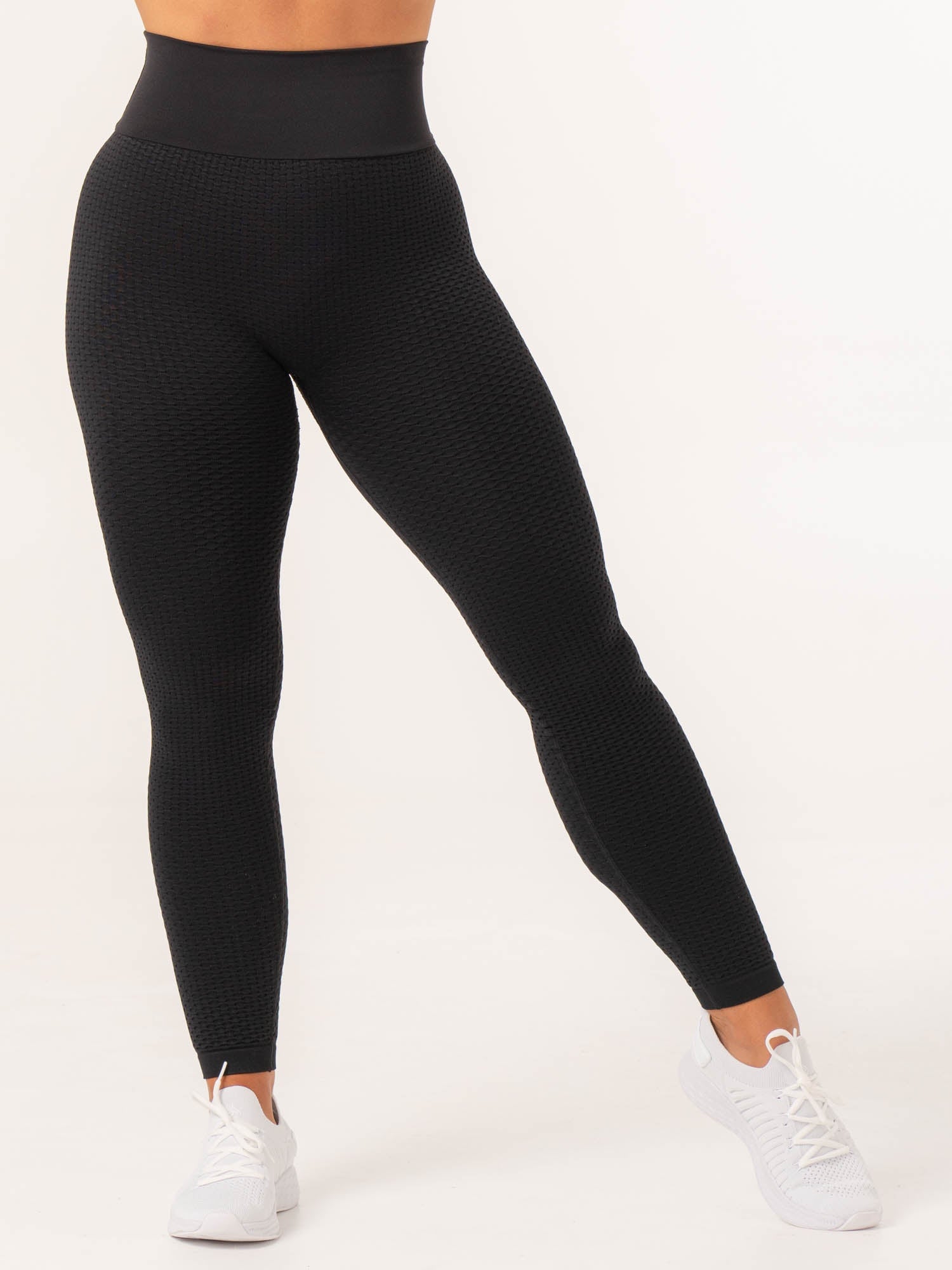 RYDER WEAR ブラ&レギンス Honeycomb Scrunch Seamless Leggings - Black - Ryderwear