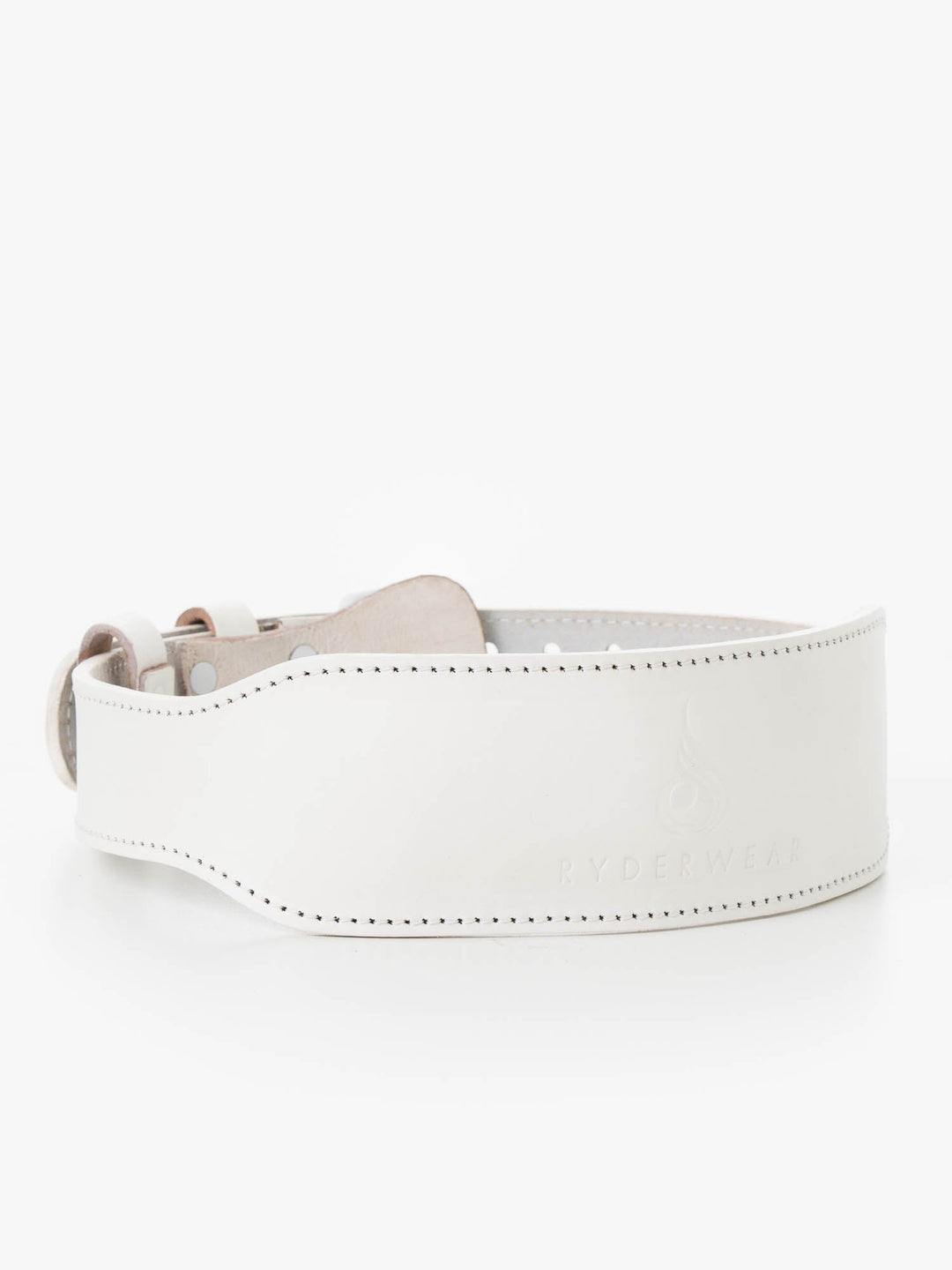 Leather Lifting Belt - Matte White Accessories Ryderwear 