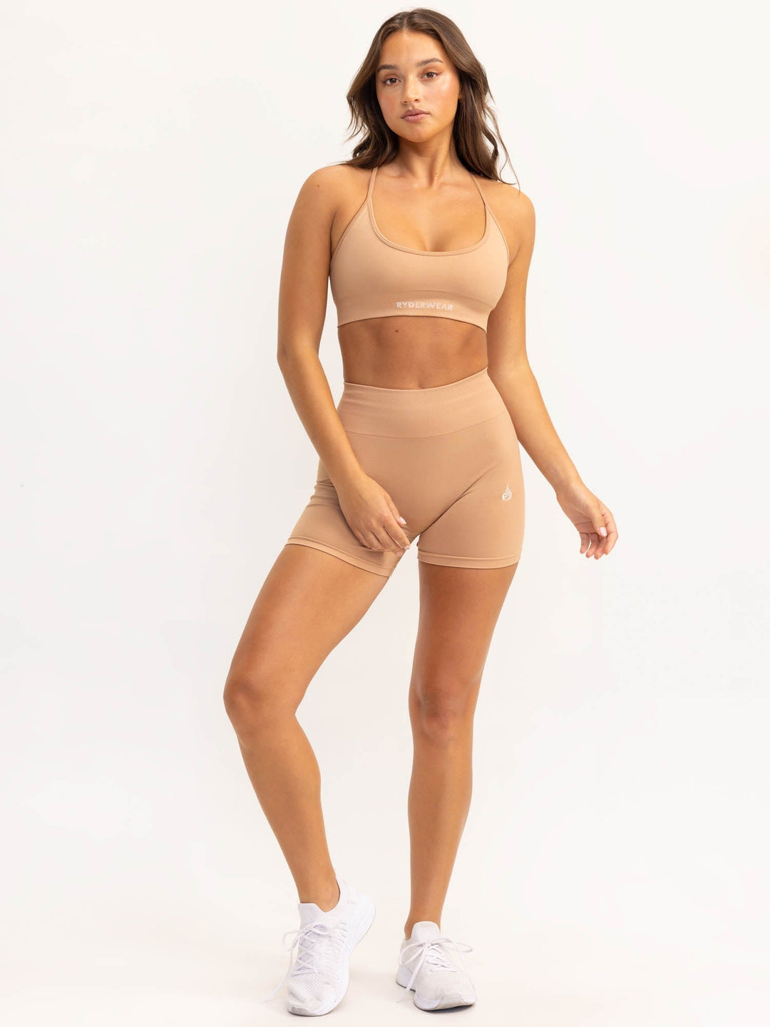 Lift 2.0 Seamless Sports Bra - Tan Clothing Ryderwear 