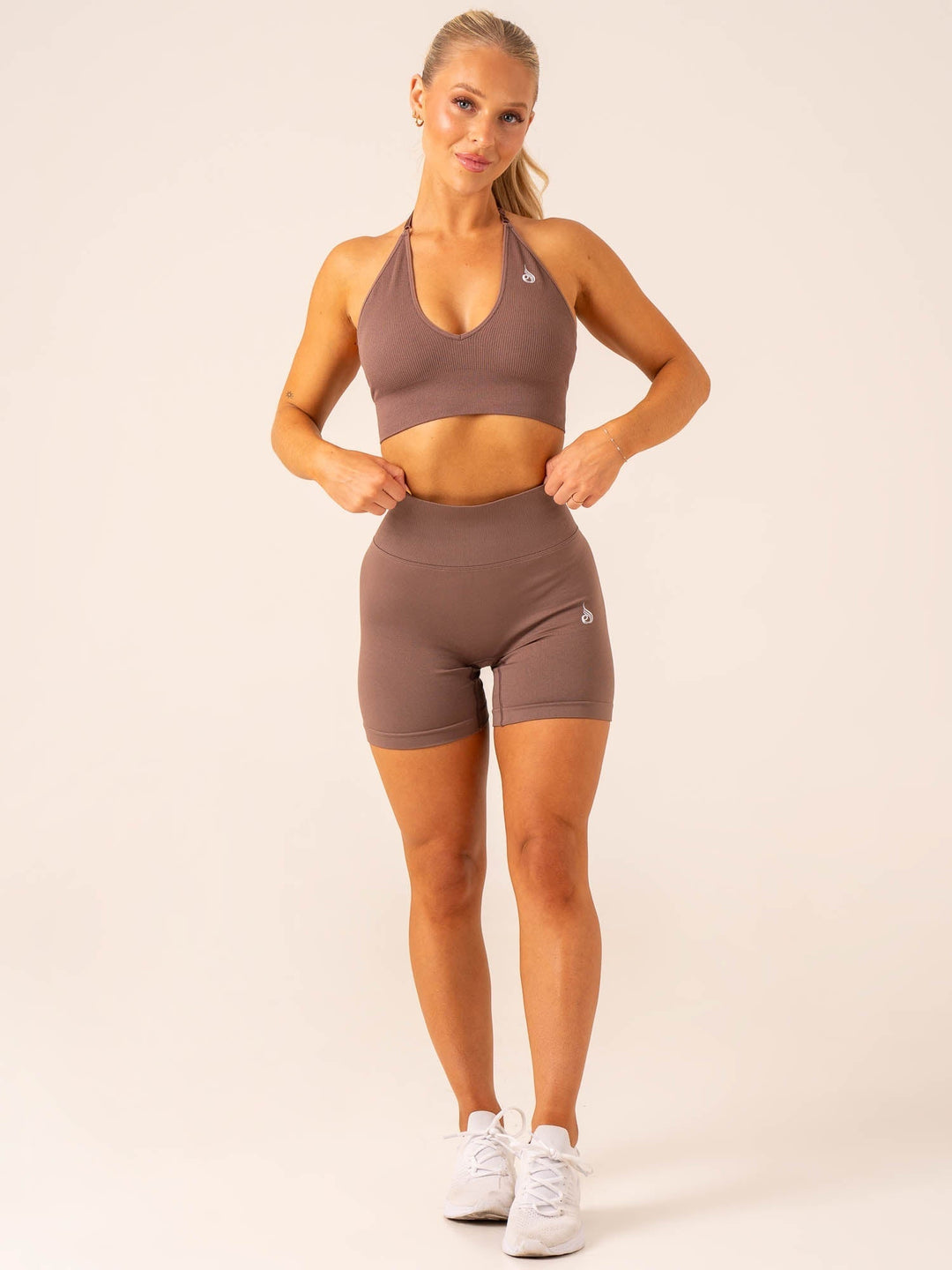 Lift BBL Scrunch Seamless Shorts - Deep Taupe Clothing Ryderwear 
