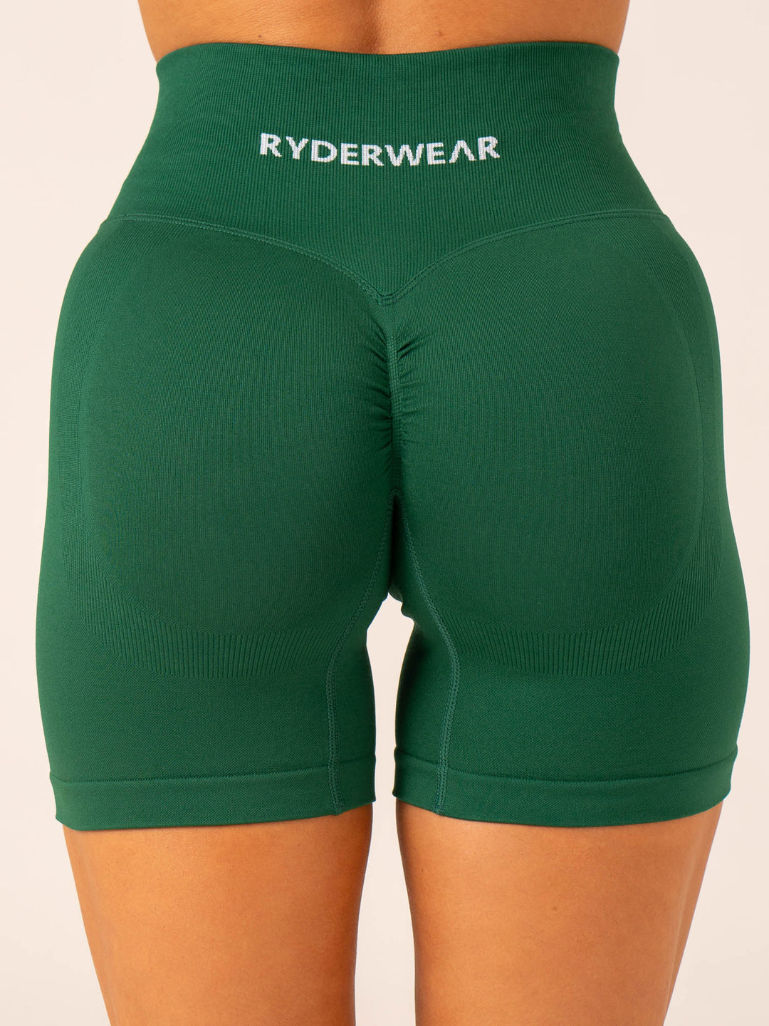 Lift BBL Scrunch Seamless Shorts - Emerald Clothing Ryderwear 