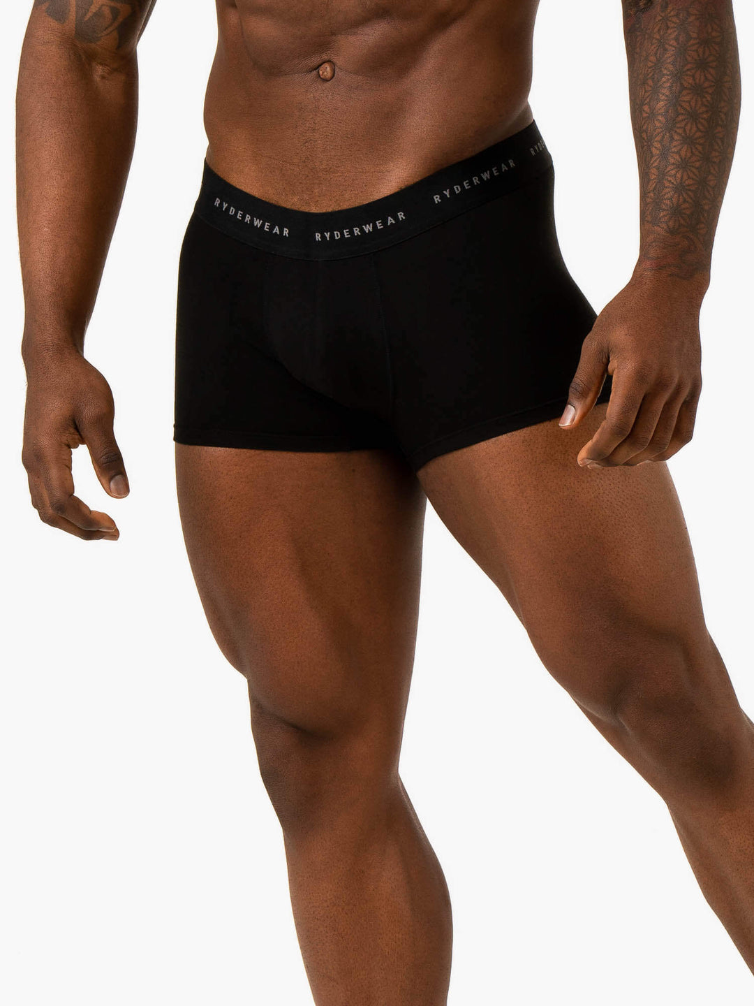 Mens Boxer Brief Underwear - Black Accessories Ryderwear 