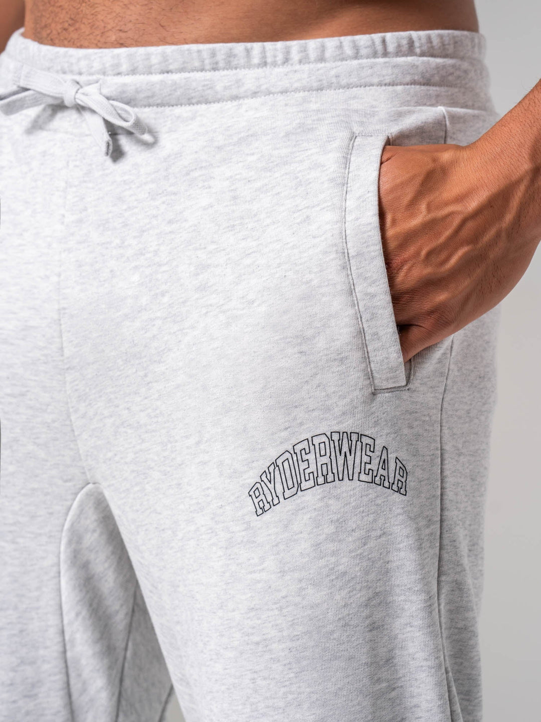 Men's Collegiate Track Pant - Snow Marl Clothing Ryderwear 