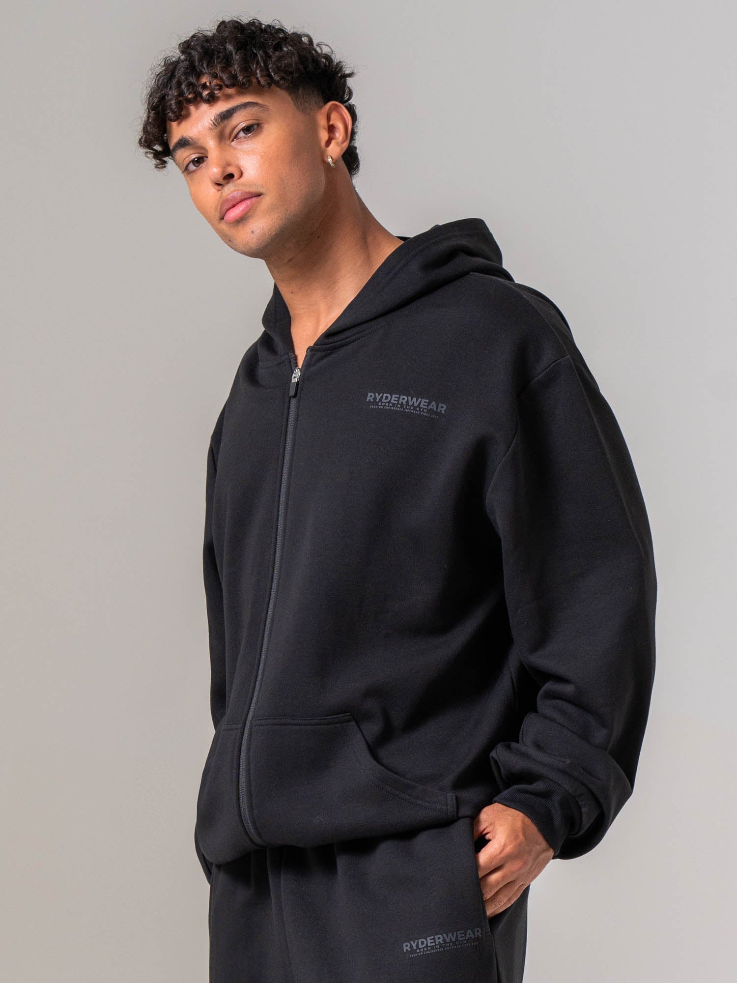 Mens Track Jacket - Black - Ryderwear