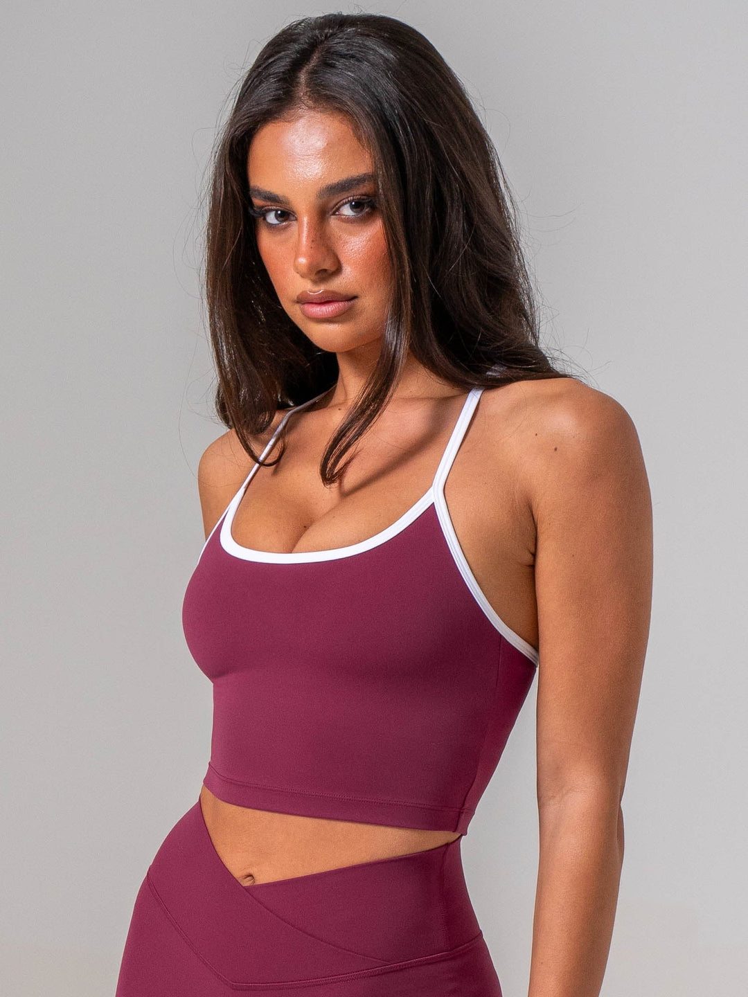 NKD Contrast Shelf Bra Tank - Cola Clothing Ryderwear 