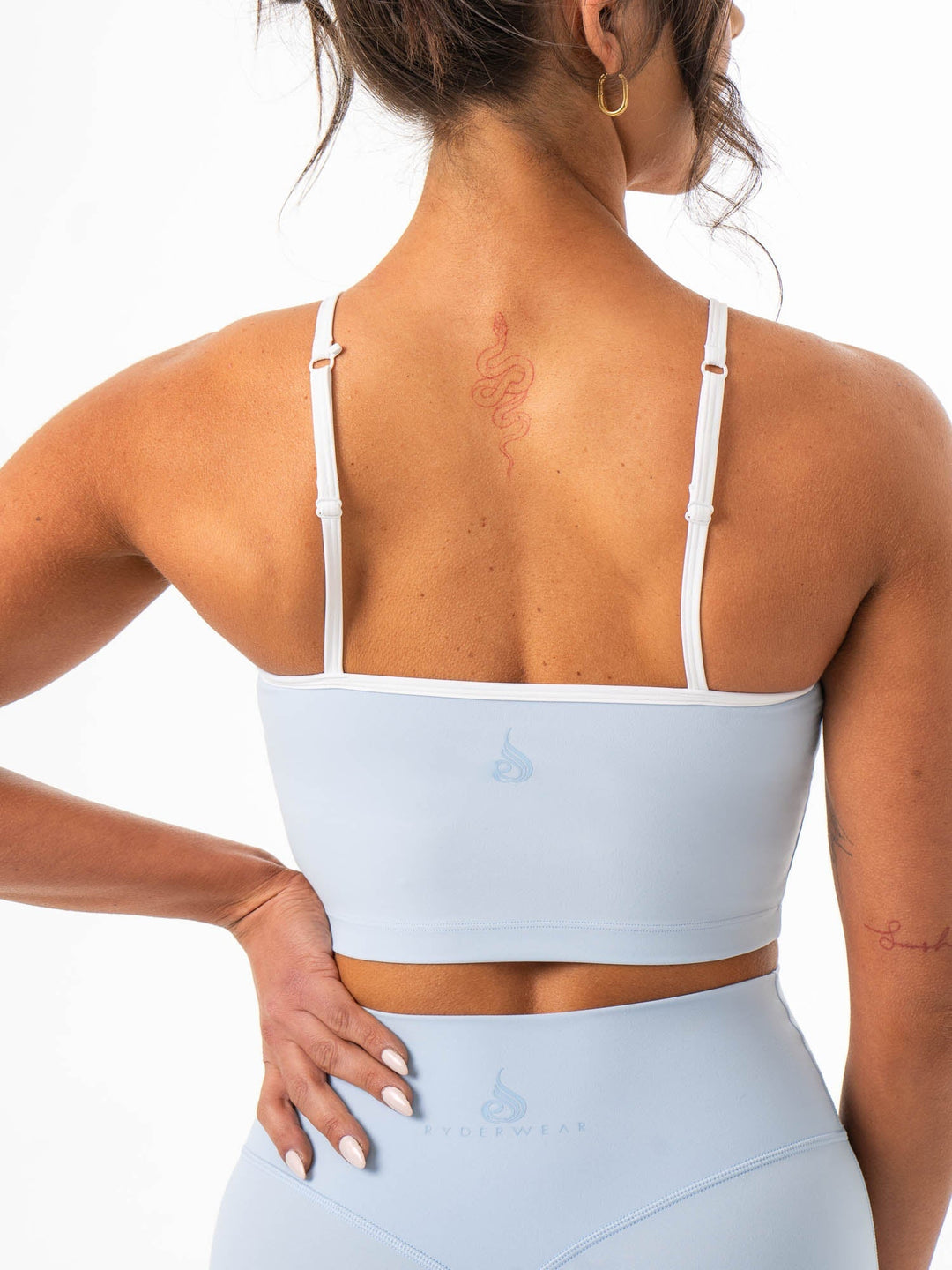 NKD Contrast Shelf Bra Tank - Sky Blue Clothing Ryderwear 