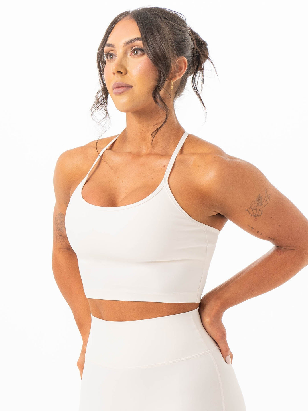 NKD Contrast Shelf Bra Tank - Vanilla Clothing Ryderwear 