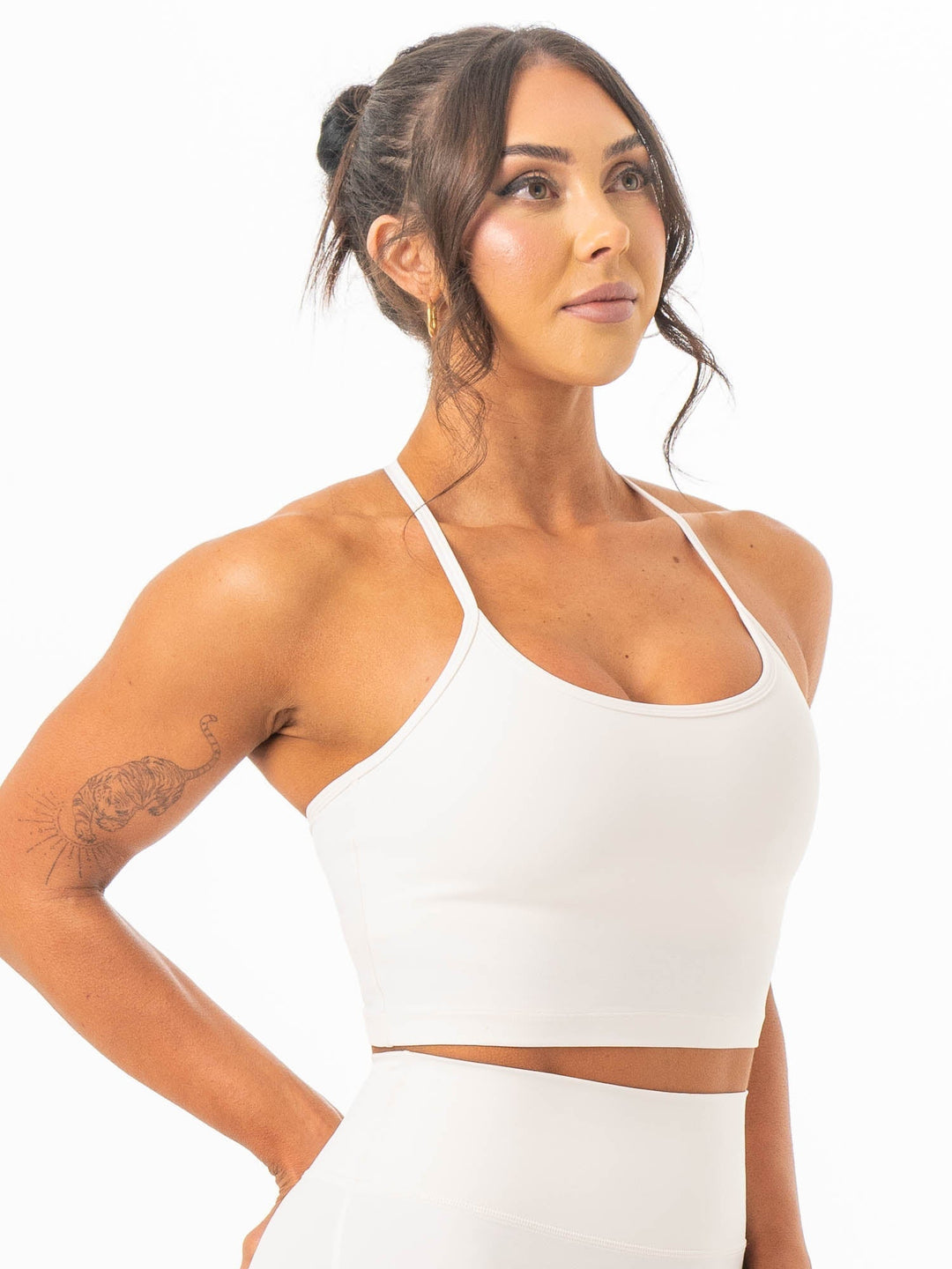 NKD Contrast Shelf Bra Tank - Vanilla Clothing Ryderwear 