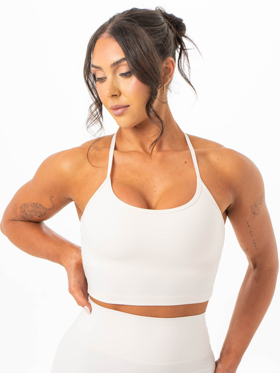 NKD Contrast Shelf Bra Tank - Vanilla Clothing Ryderwear 