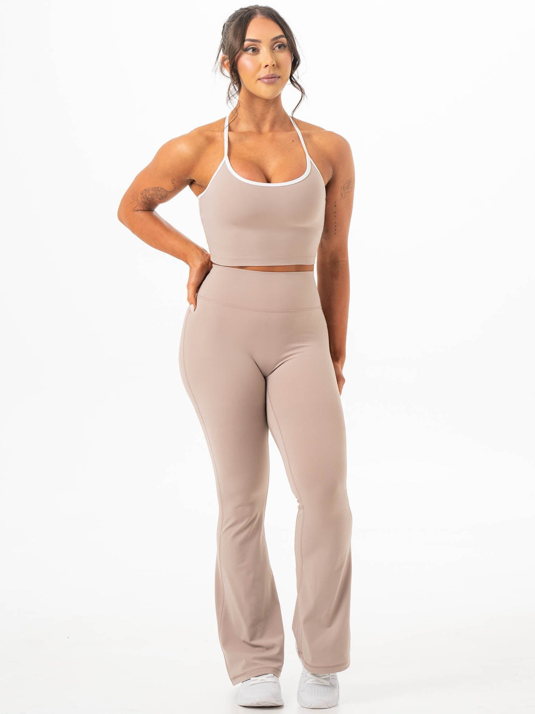 NKD Flared Leggings - Almond Clothing Ryderwear 