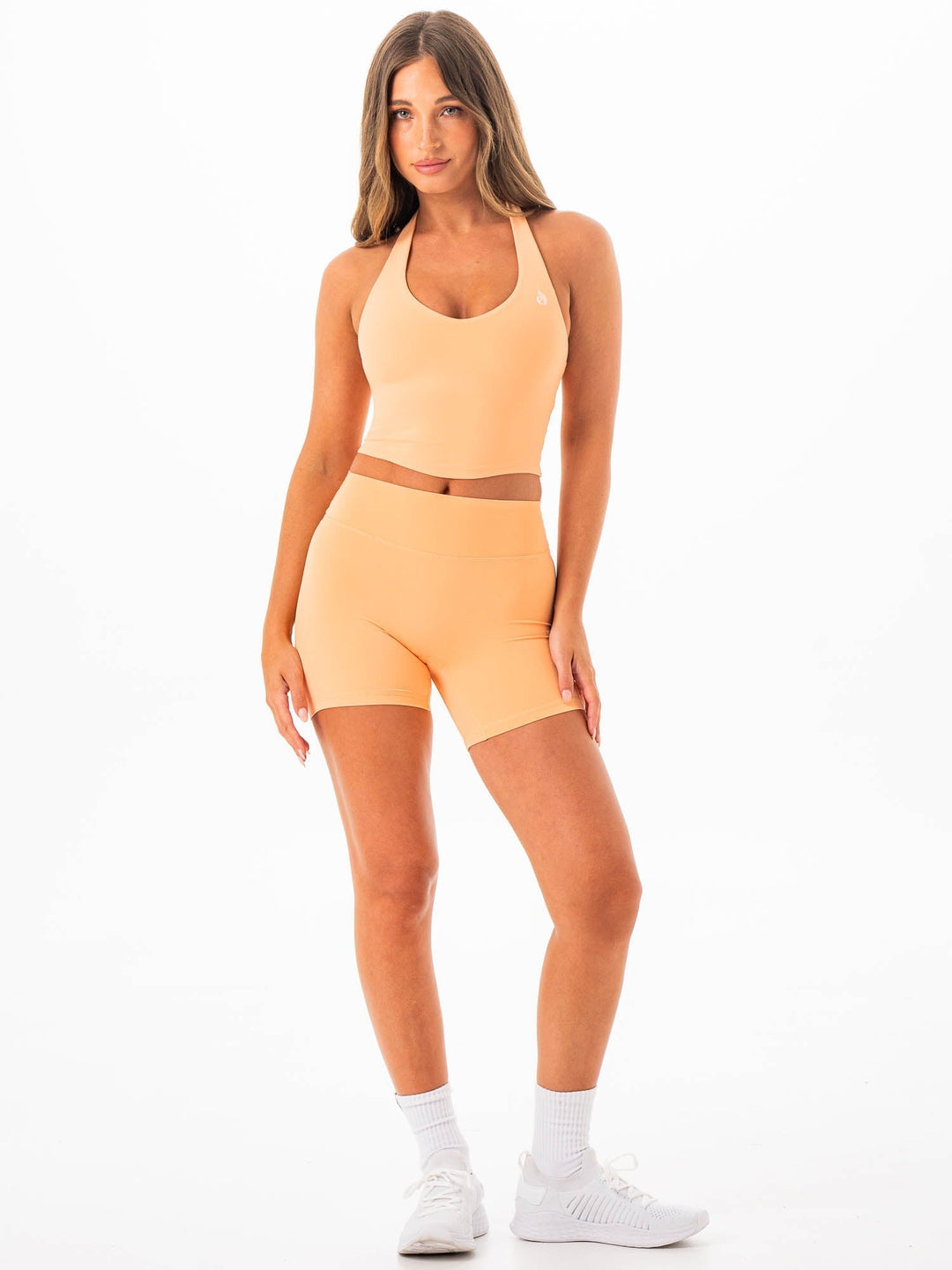 NKD Halter Shelf Tank - Peach Clothing Ryderwear 