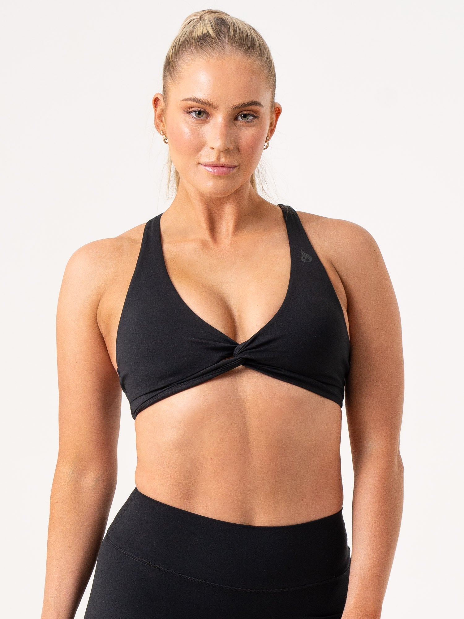 NKD Knot Sports Bra - Black - Ryderwear