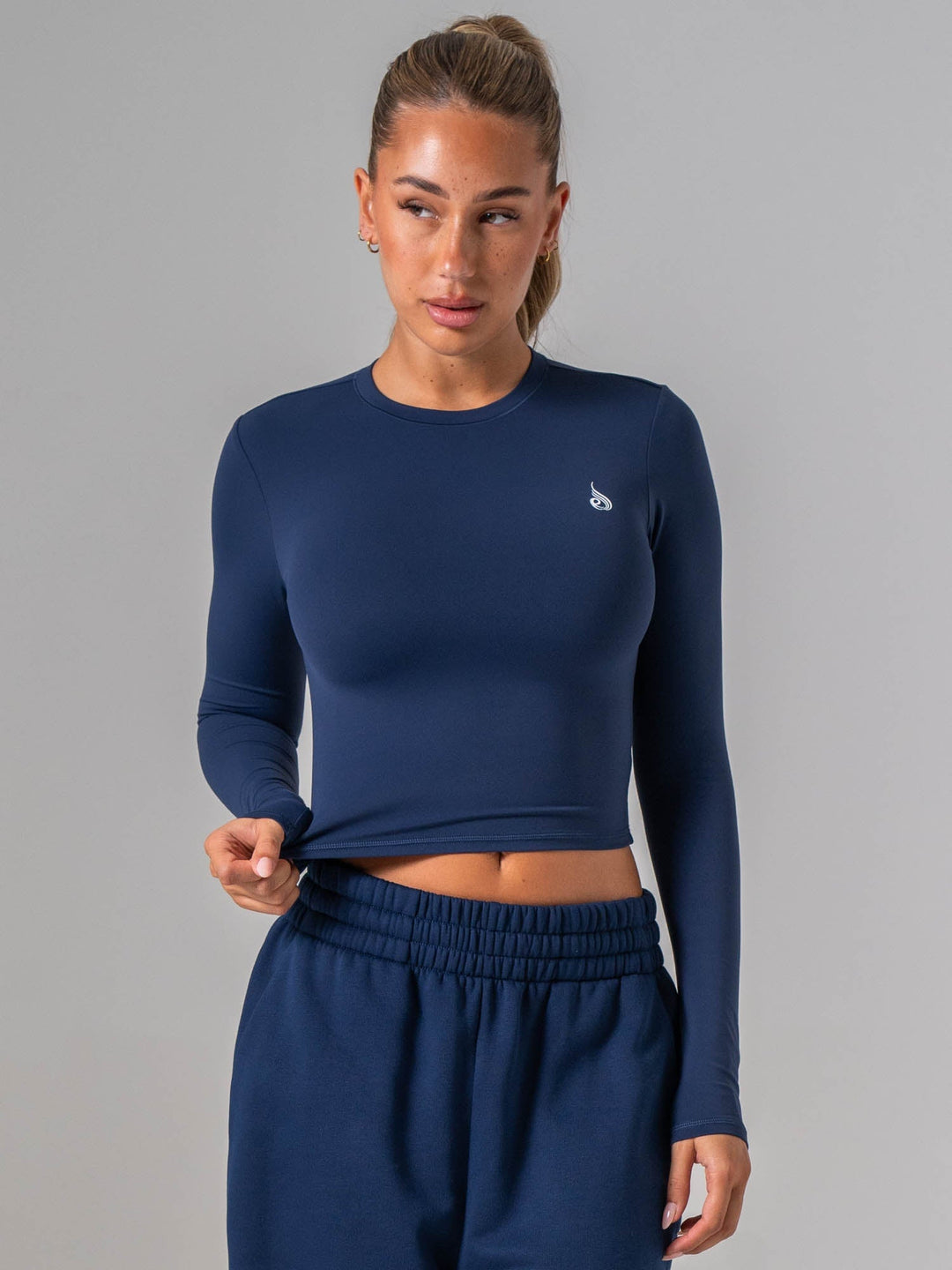NKD Long Sleeve Top - Navy Clothing Ryderwear 