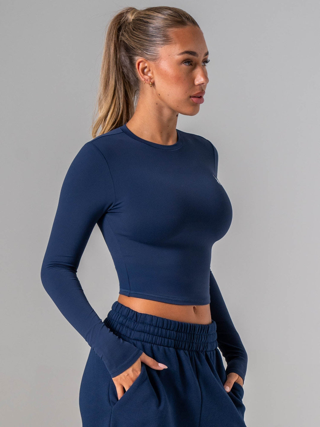 NKD Long Sleeve Top - Navy Clothing Ryderwear 