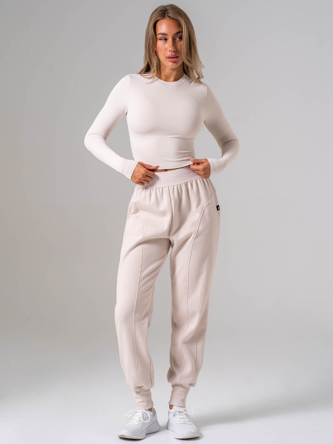 NKD Long Sleeve Top - Oatmeal Clothing Ryderwear 
