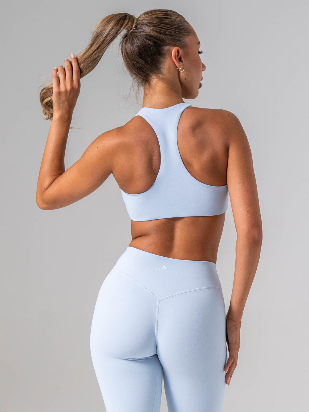NKD Luxe V Neck Bra - Sky Blue Clothing Ryderwear 