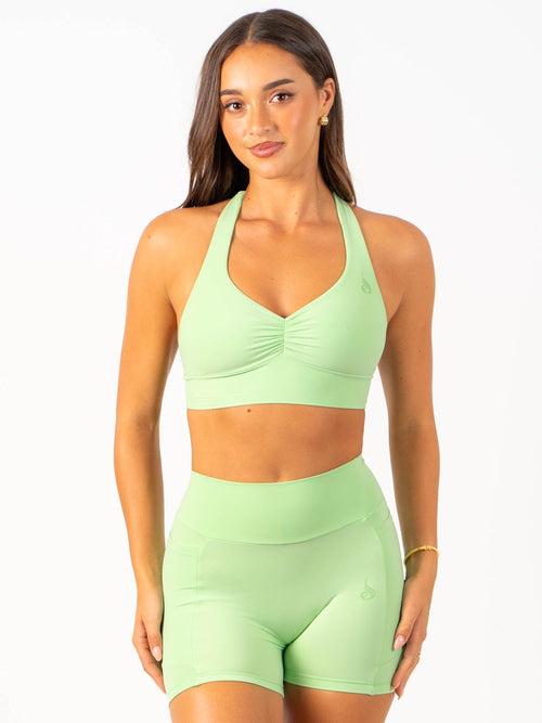NKD Scrunch Halter Bra Green Glow