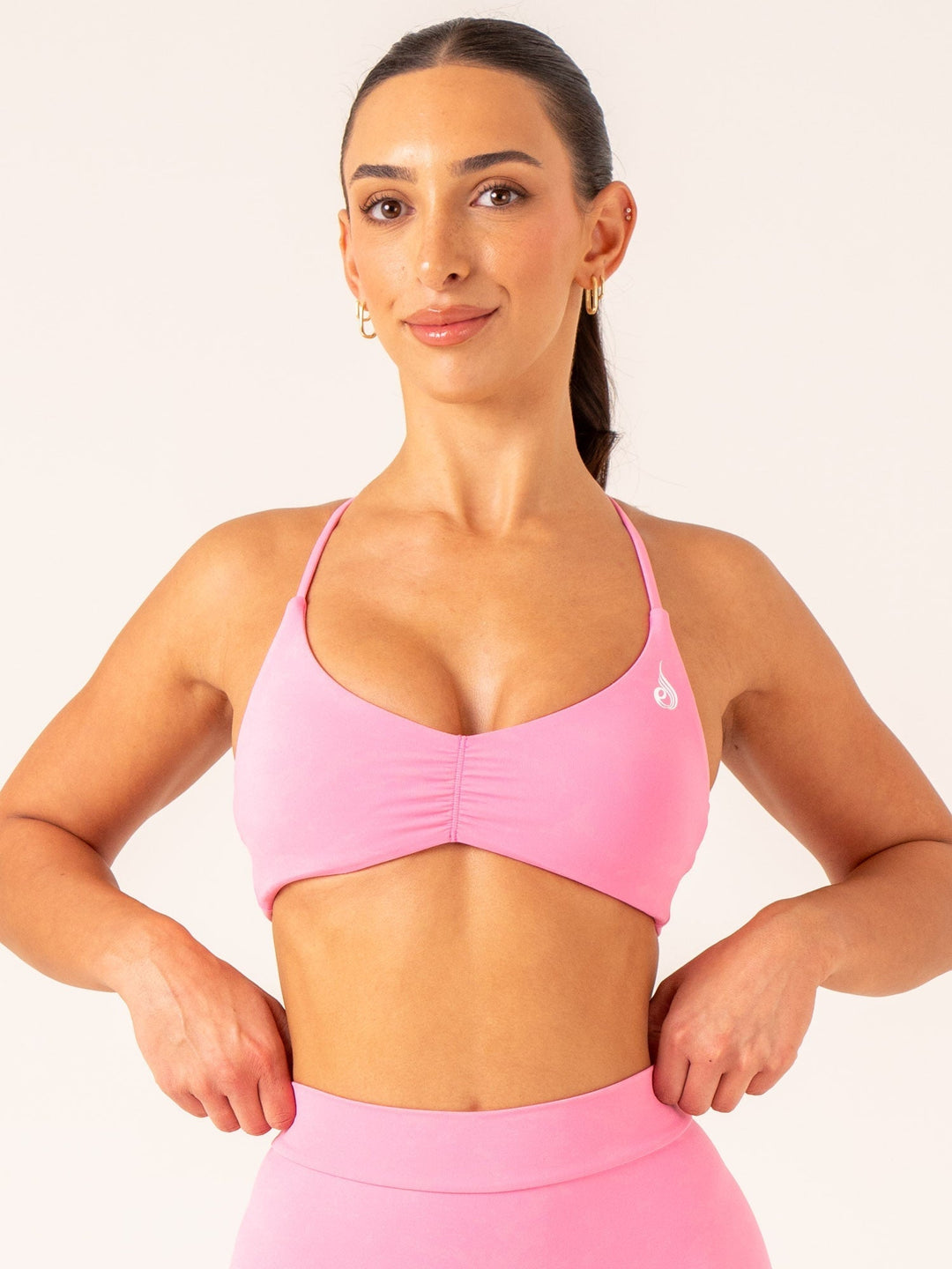 NKD Stonewash Sports Bra - Pink Stonewash Clothing Ryderwear 