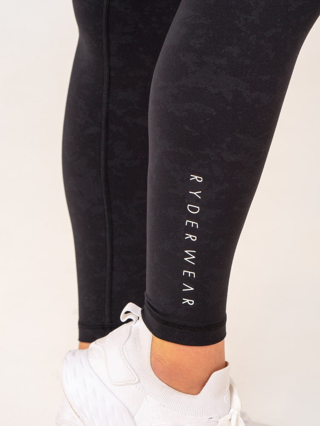 NKD Stonewash V Scrunch Leggings - Black Stonewash Clothing Ryderwear 