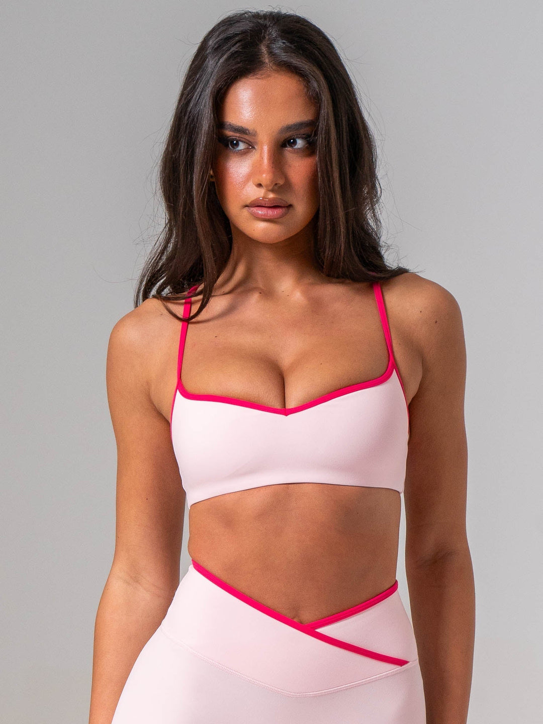 NKD Sweetheart Contrast Bra - Pink On Pink Clothing Ryderwear 