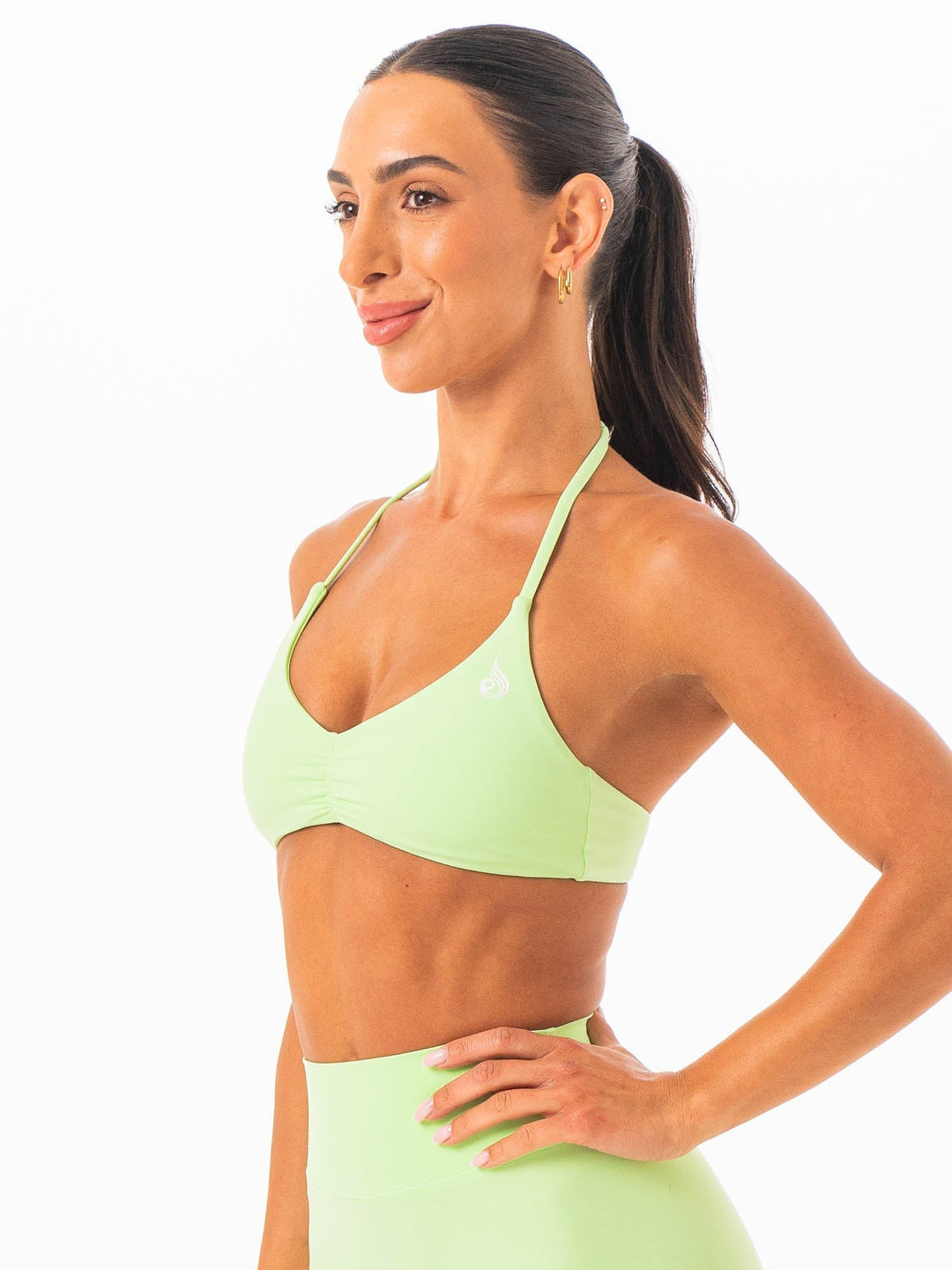 NKD Sweetheart Halter Bra - Lime Clothing Ryderwear 