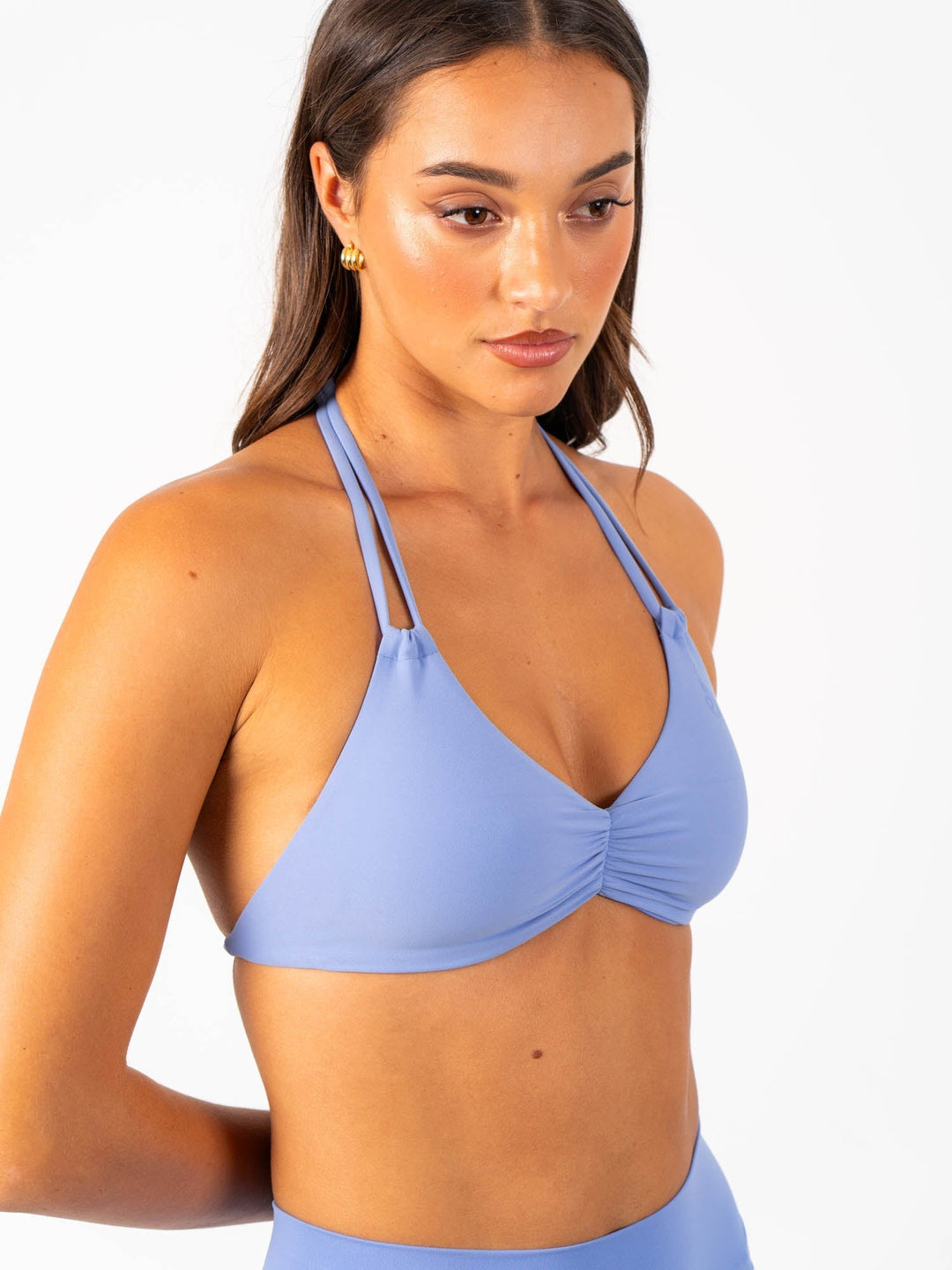NKD Twin Strap Halter Bra - Dreamy Blue Clothing Ryderwear 