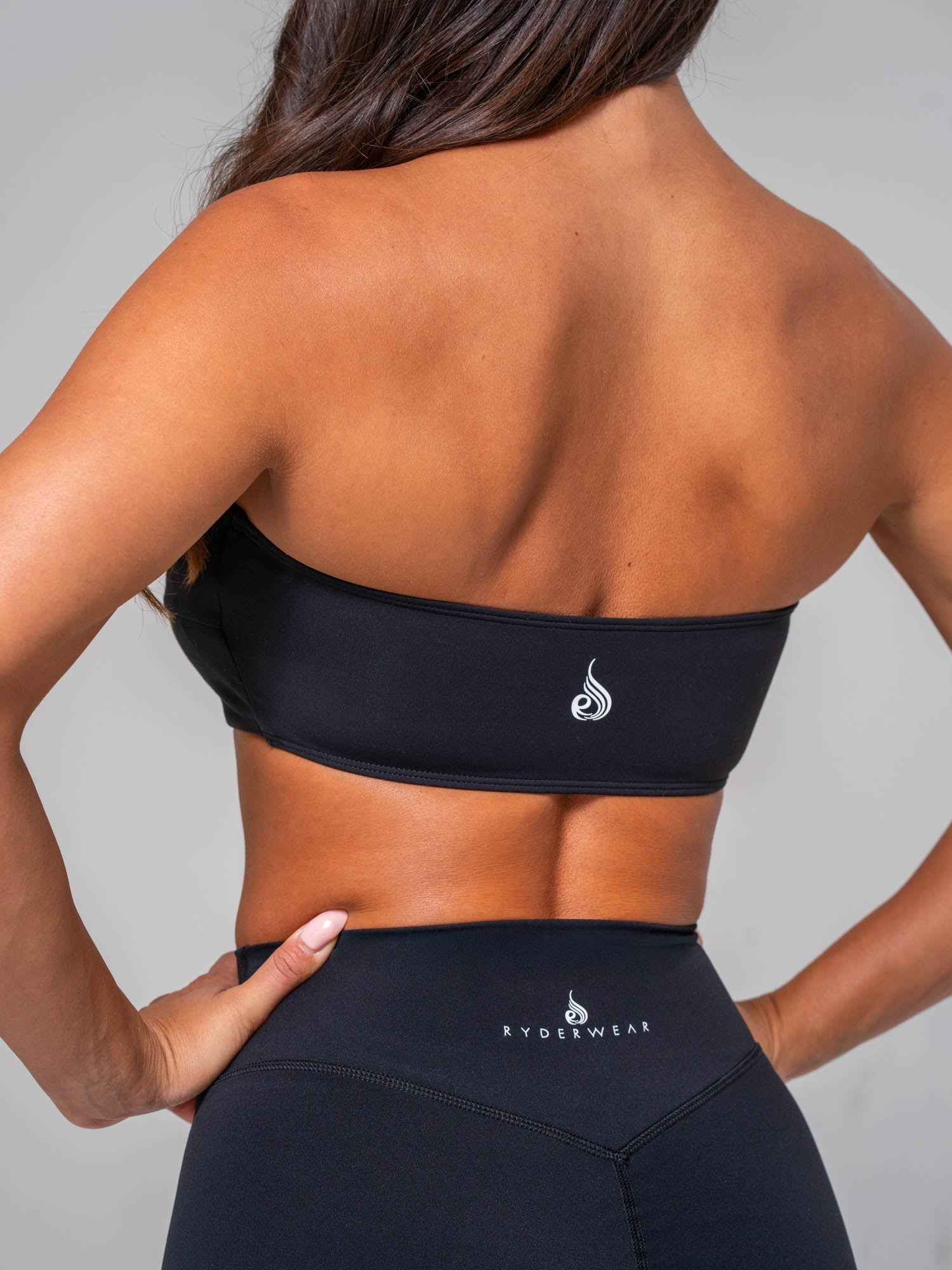 NKD Twist Front Bandeau - Black - Ryderwear