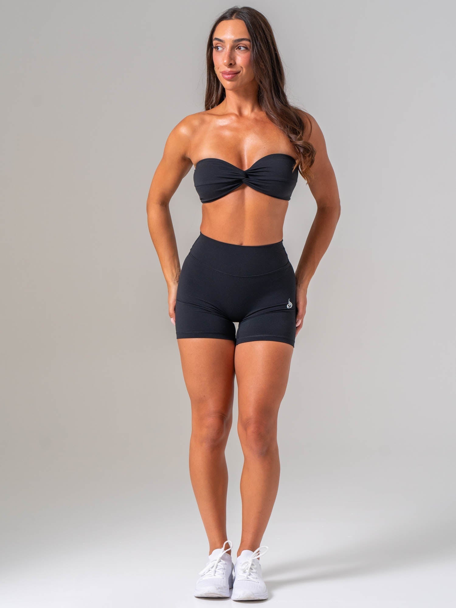 NKD Twist Front Bandeau - Black - Ryderwear