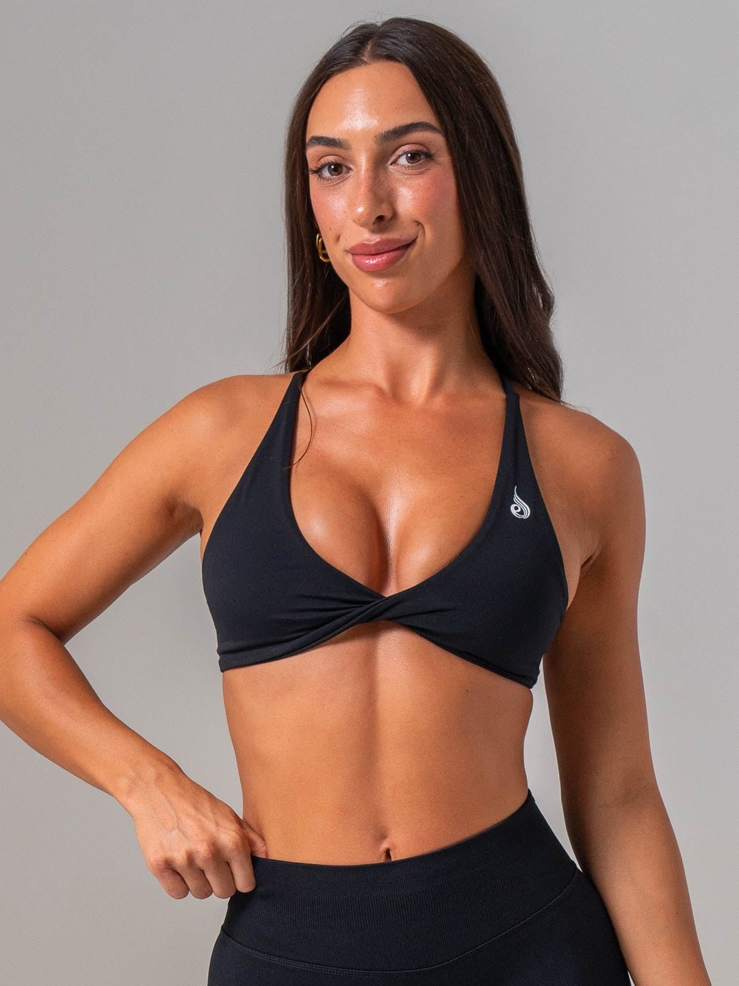 NKD Twist Sports Bra - Black Clothing Ryderwear 