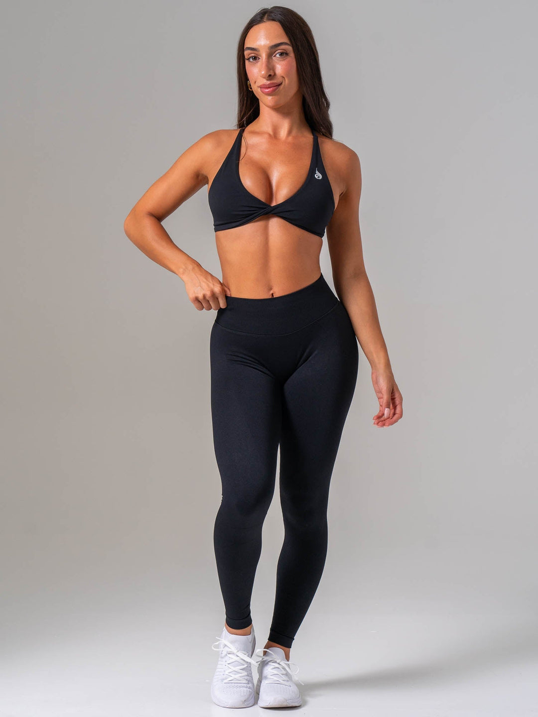 NKD Twist Sports Bra - Black Clothing Ryderwear 