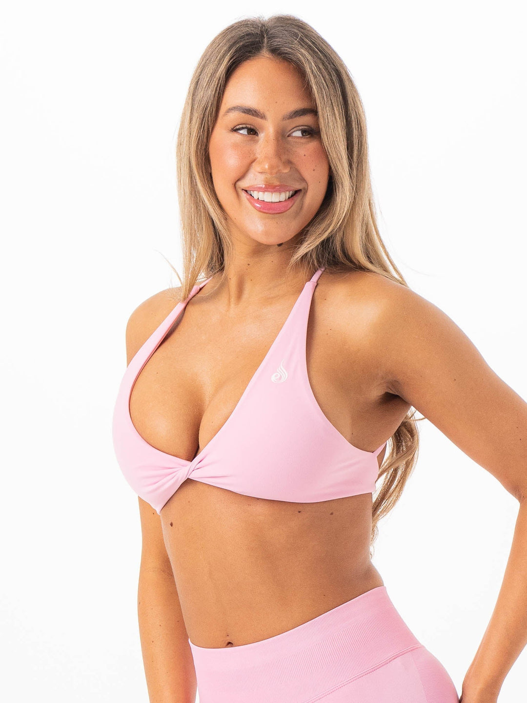 NKD Twist Sports Bra - Bubblegum Clothing Ryderwear 
