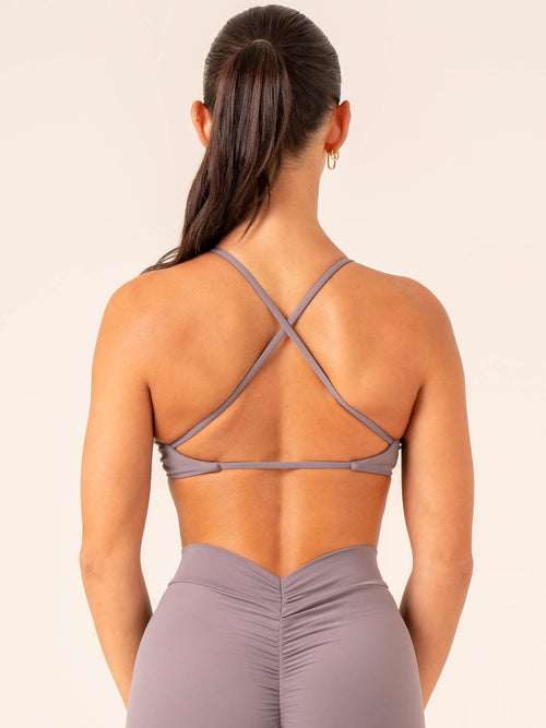 Women's neutral sports bra, Criss-cross straps
