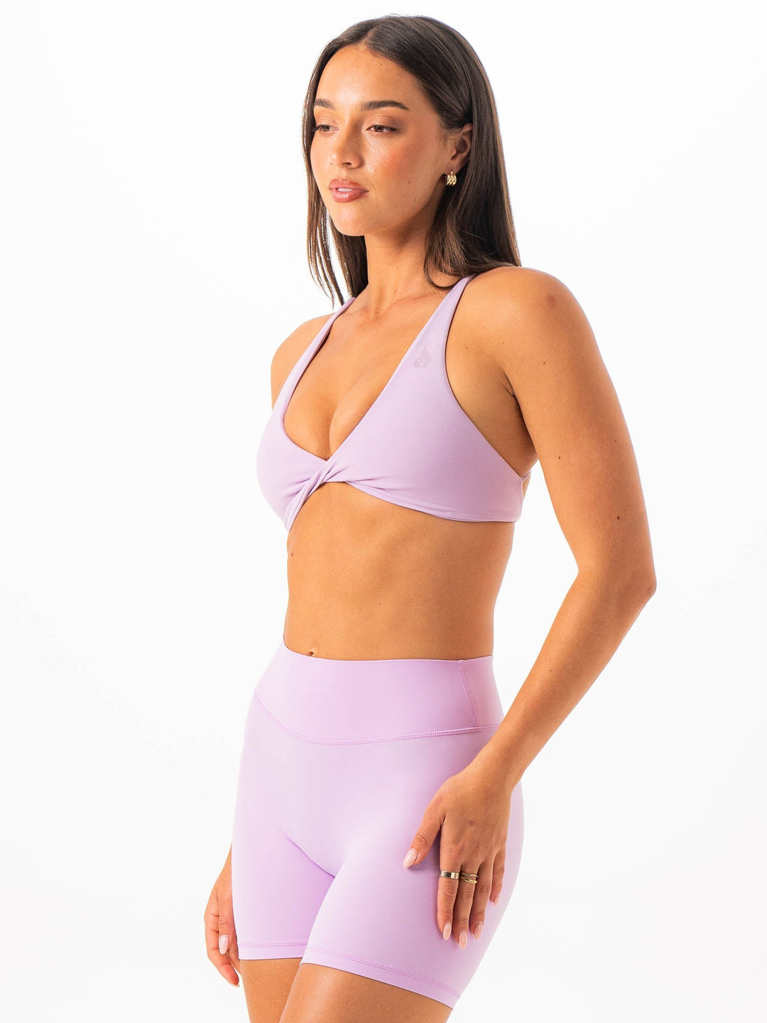 NKD Twist Sports Bra - Lilac Clothing Ryderwear 