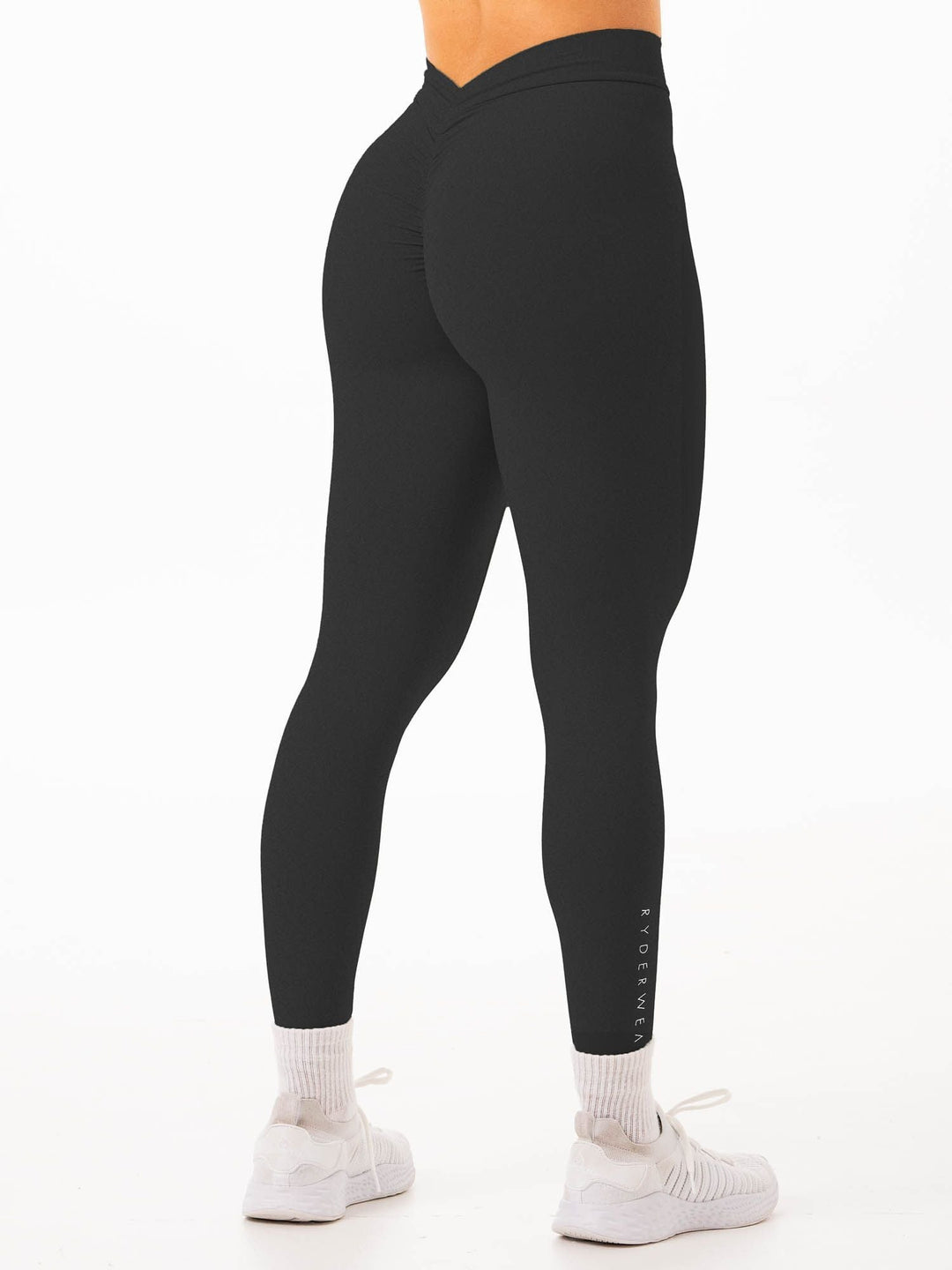 NKD V Scrunch Legging - Faded Black Clothing Ryderwear 