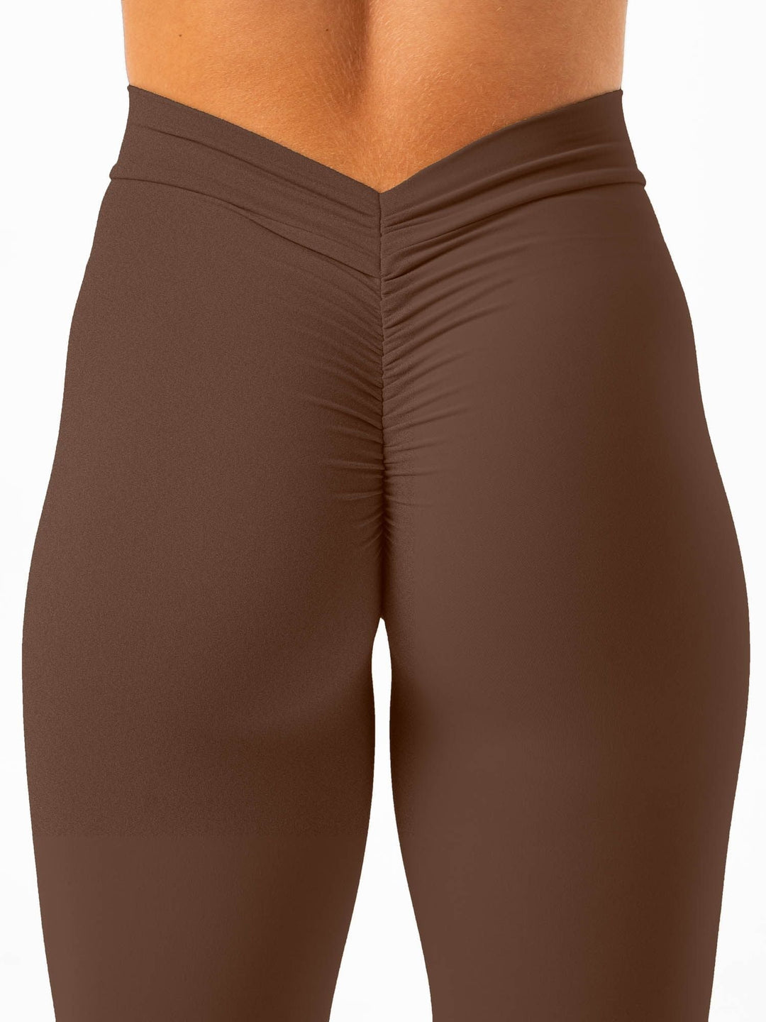 NKD V Scrunch Leggings - Espresso Clothing Ryderwear 