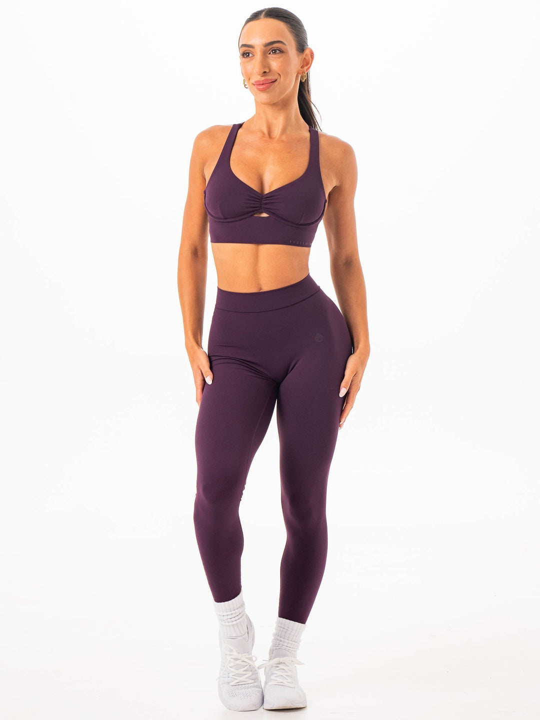 NKD V Scrunch Leggings - Merlot Clothing Ryderwear 