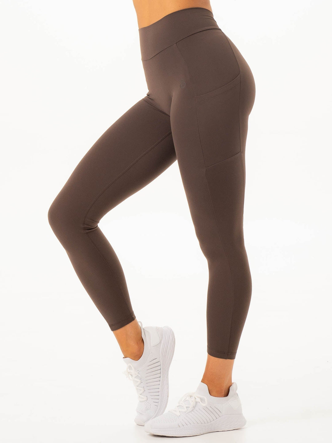 NKD V Scrunch Pocket Leggings - Espresso Clothing Ryderwear 