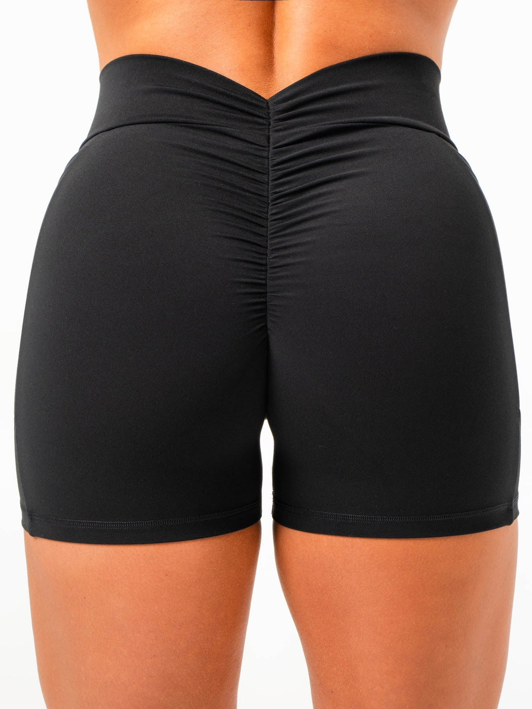 NKD V Scrunch Pocket Shorts - Black Clothing Ryderwear 