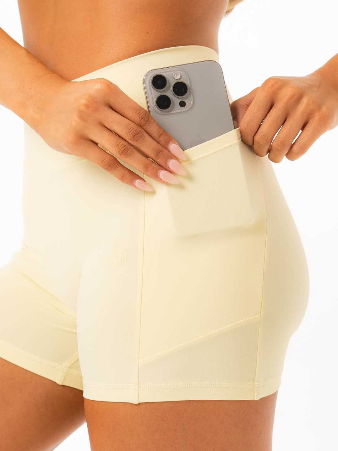 NKD V Scrunch Pocket Shorts - Limoncello Clothing Ryderwear 